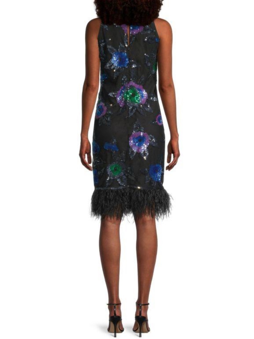 Ungaro Women’s Embellished Feather Cocktail Dress L NWOT - Picture 4 of 12